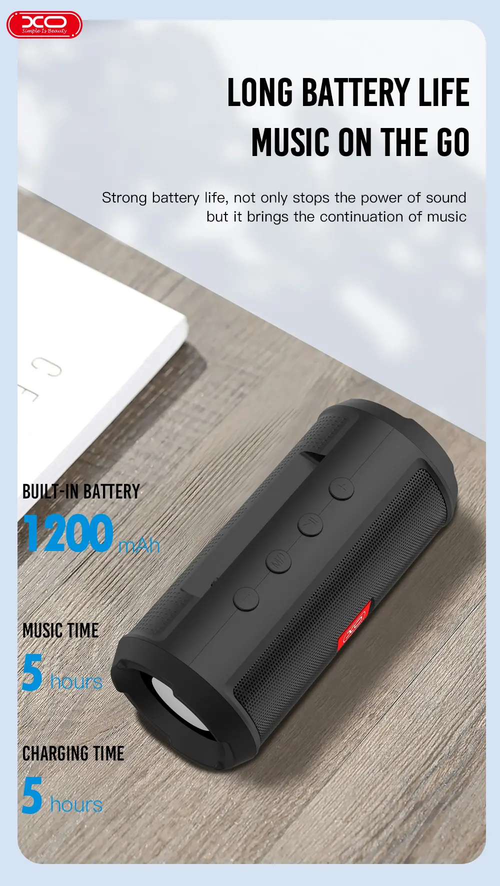 XO F23 2020 New Product Outdoor Blue tooth Speaker Waterproof Wireless HIFI Mini Portable Support TF Speaker