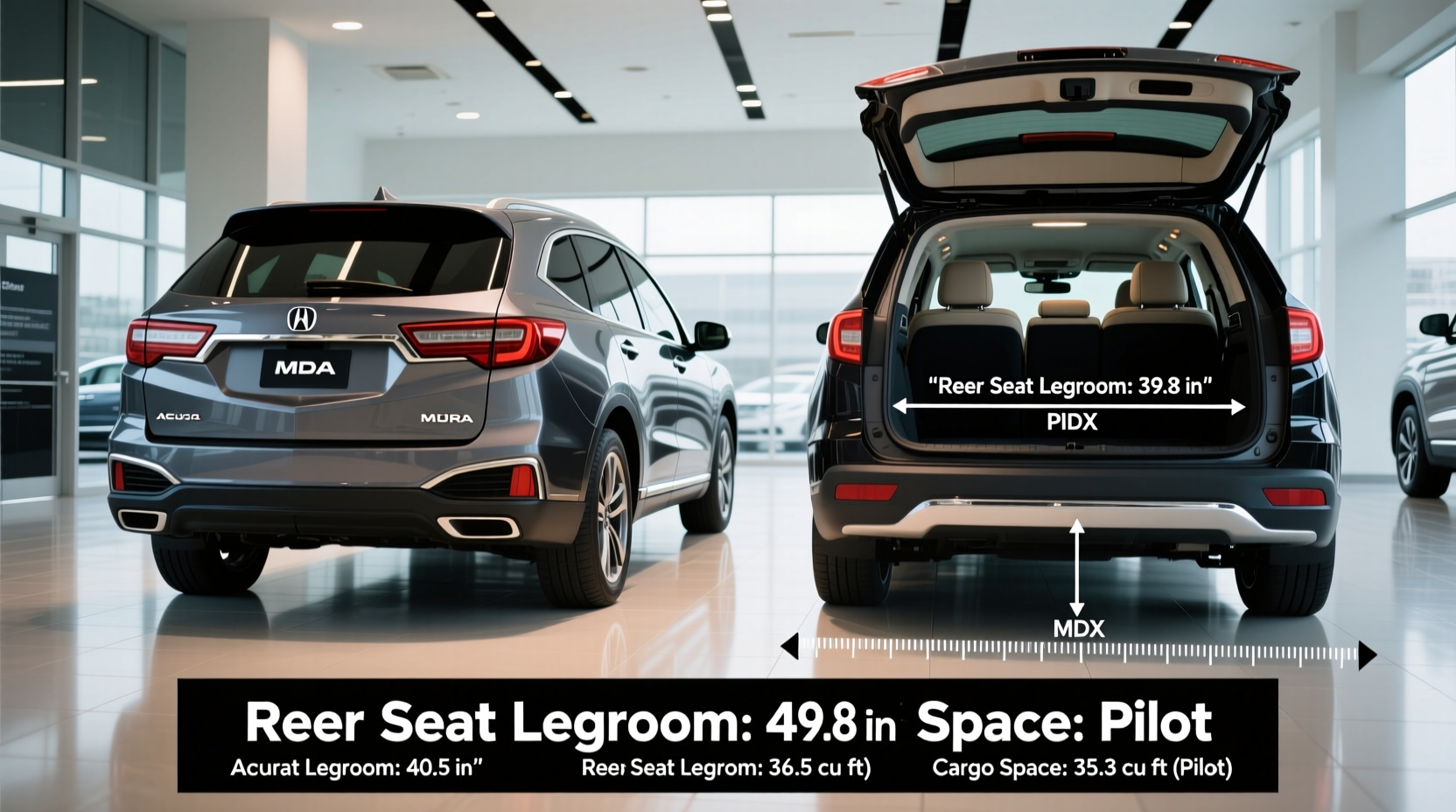 2017 mdx vs pilot floor space