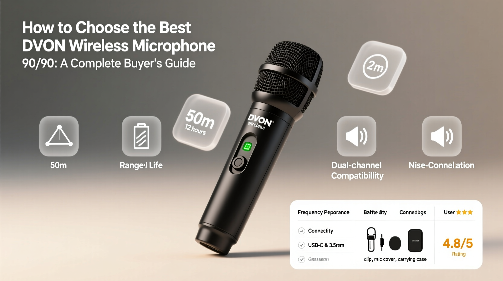 dvon wireless microphone 90 90