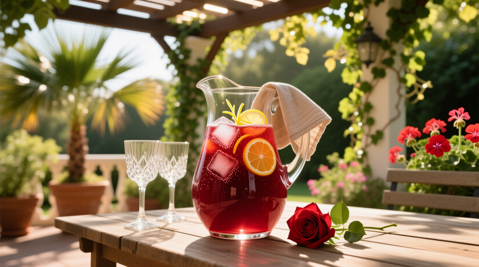 no fruit red wine sangria easy summer pitcher drink