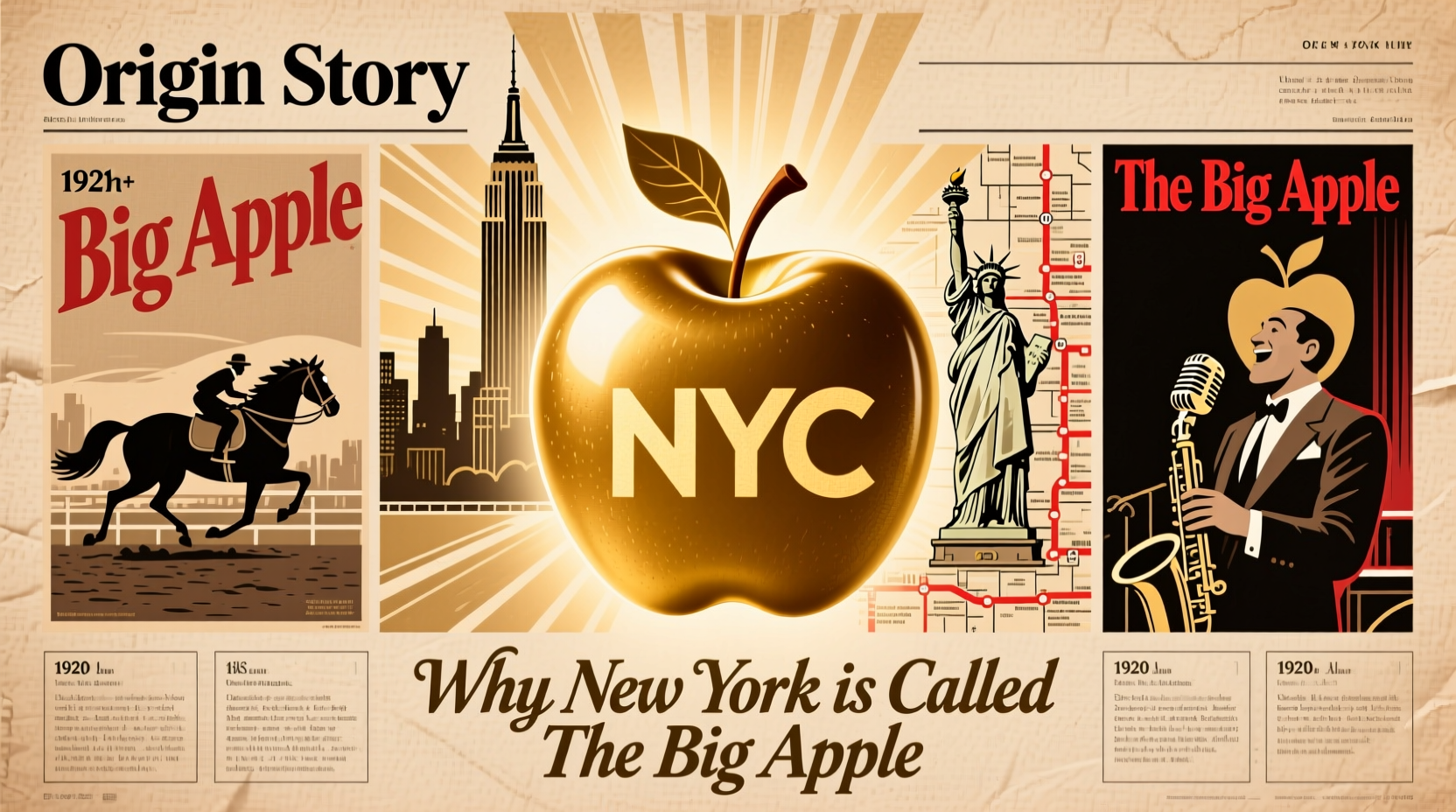 why is new york called the big apple the origin story
