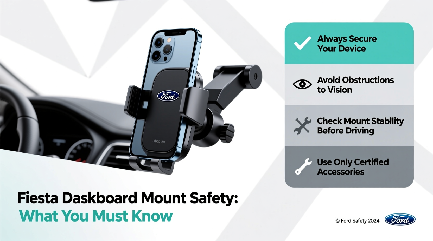 fiesta dashboard mount safety