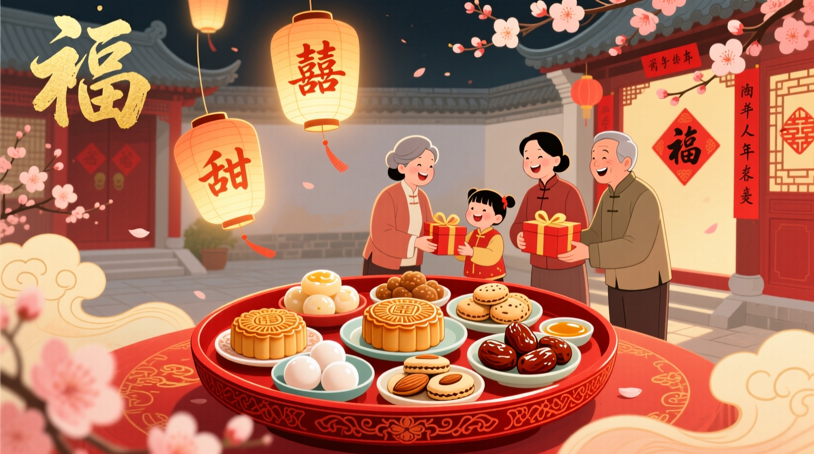 why are sweets exchanged during chinese new year