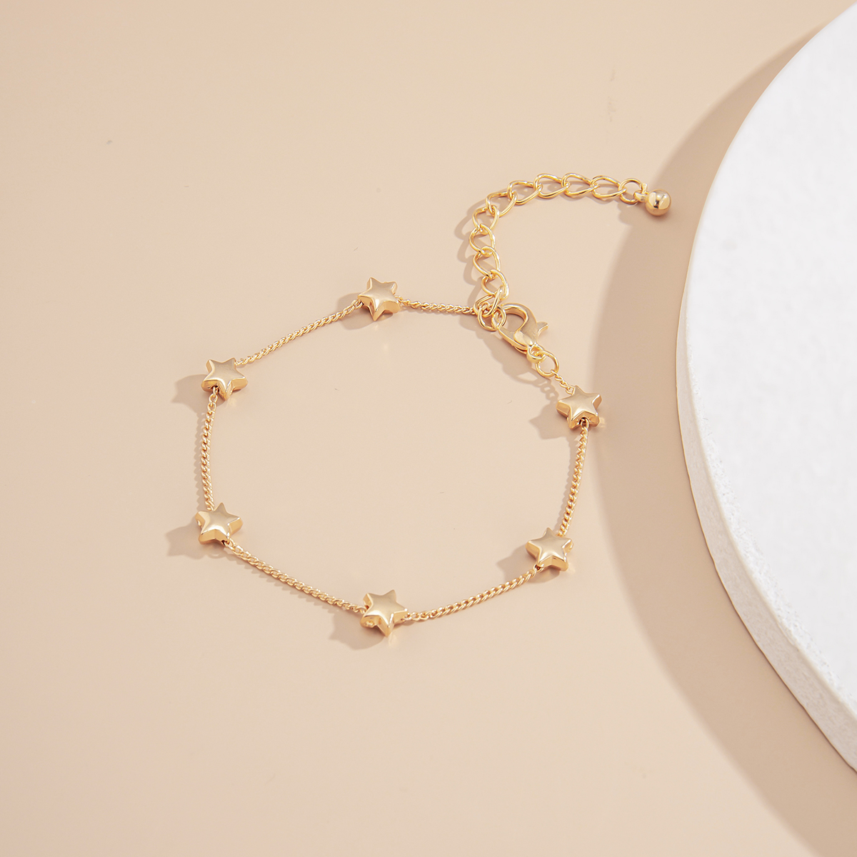 初始链手链五星级手链女生礼物脚踝魅力手镯制作铜首饰 - buy fashion