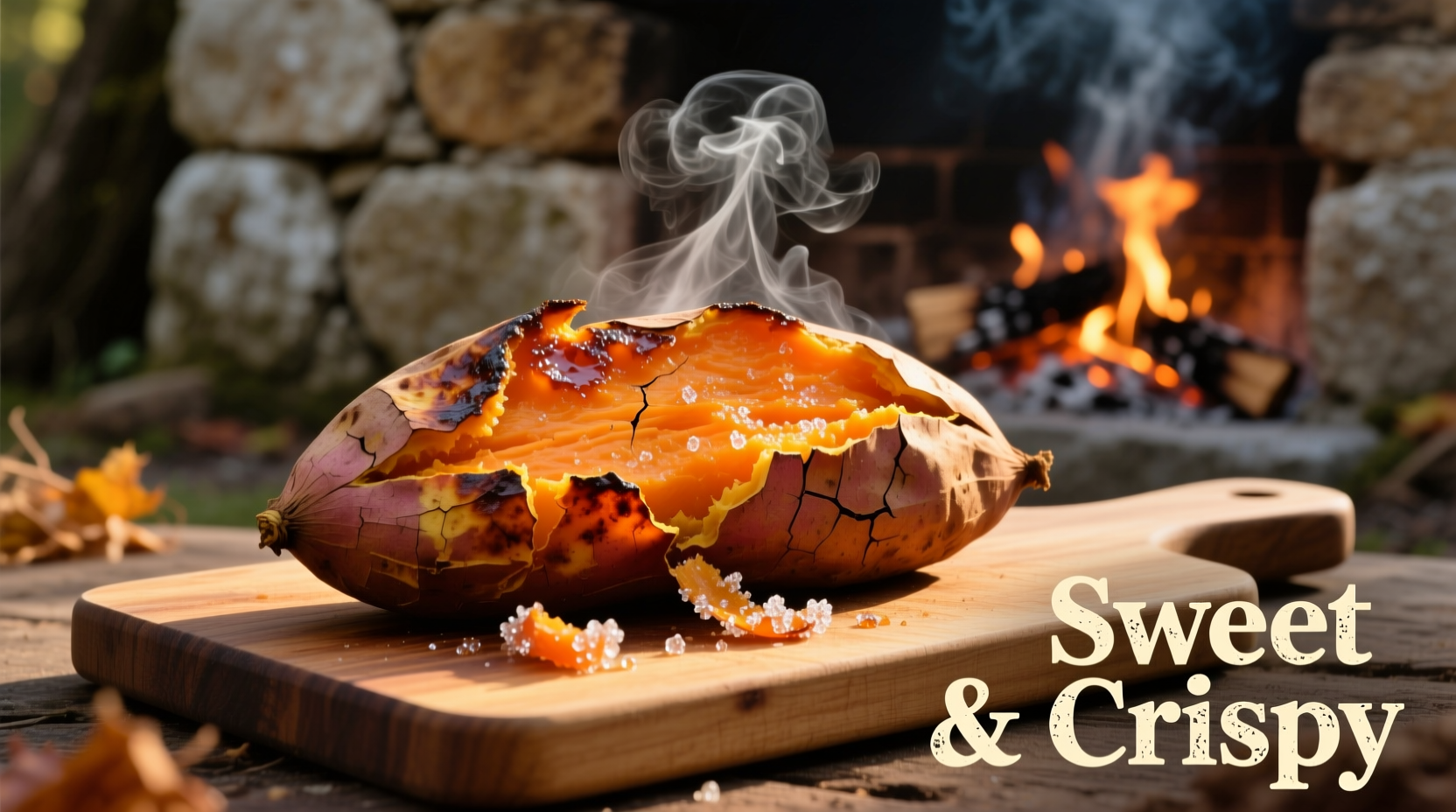 roasting sweet potato