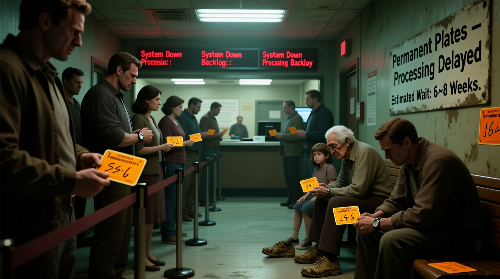 temporary vs permanent license plate why are people waiting so long for the real ones