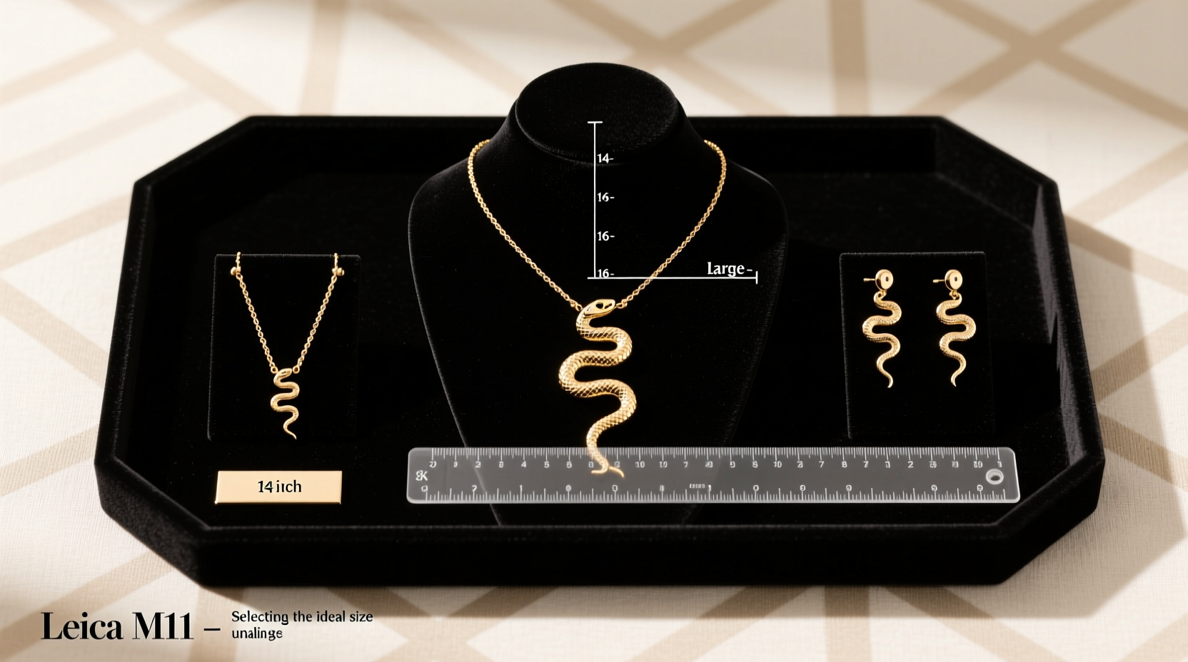 how to find the ideal size for your snake necklace and earrings set a practical style guide