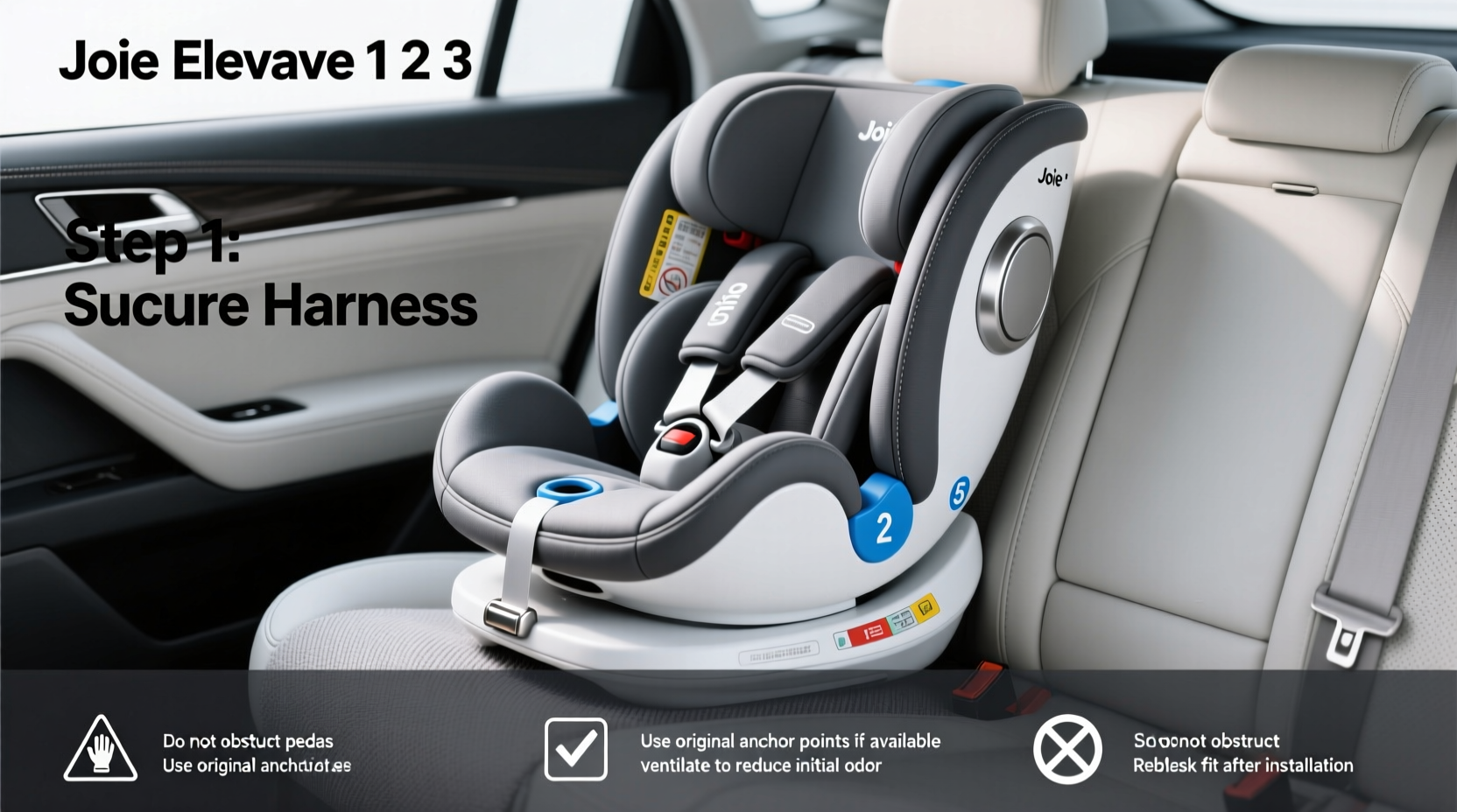 joie elevate 1 2 3 child car seat