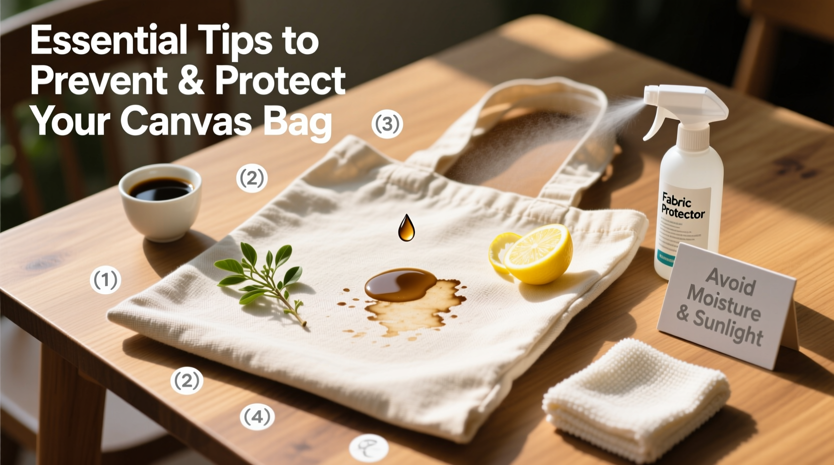 essential tips to prevent and protect your canvas bag from stains