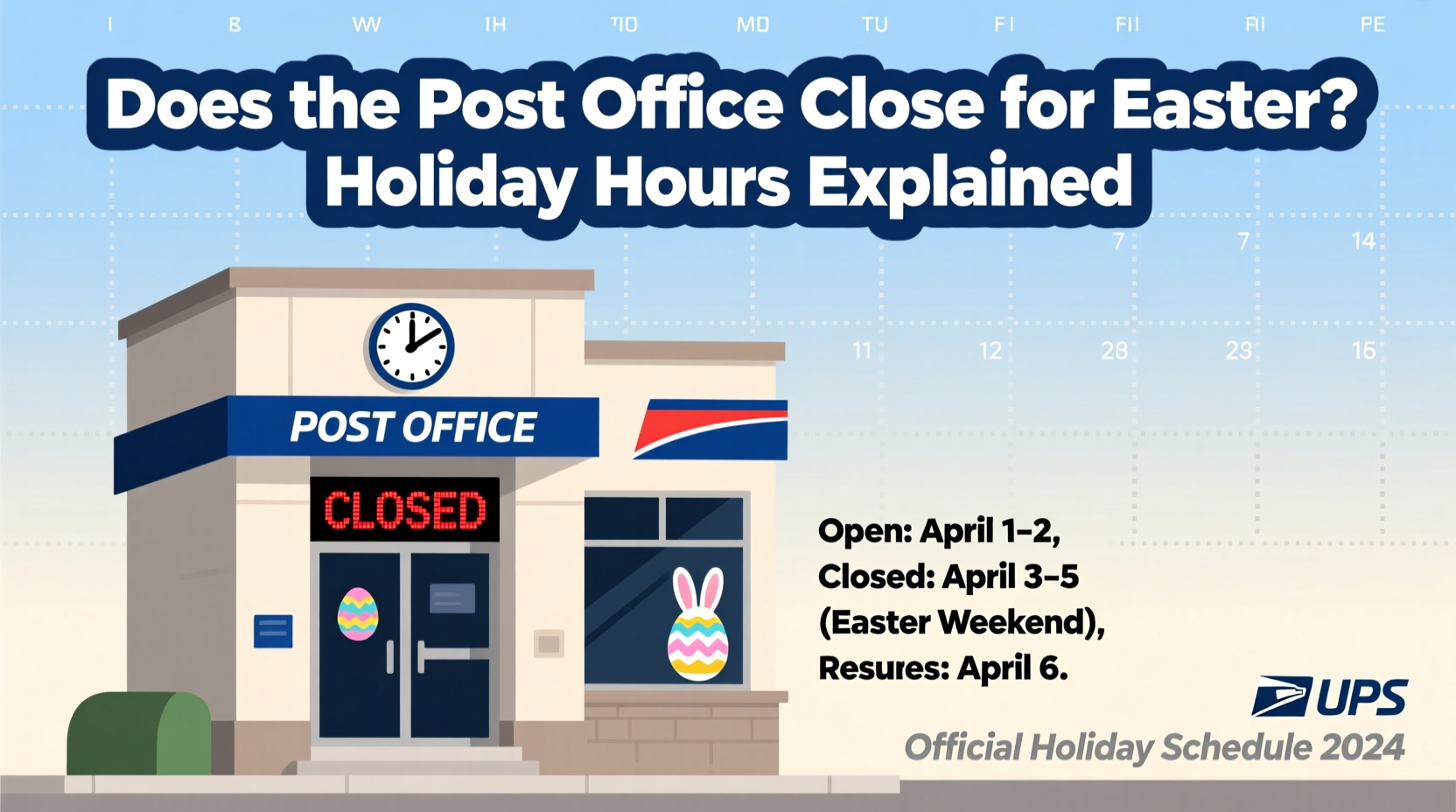 does the post office closed for easter