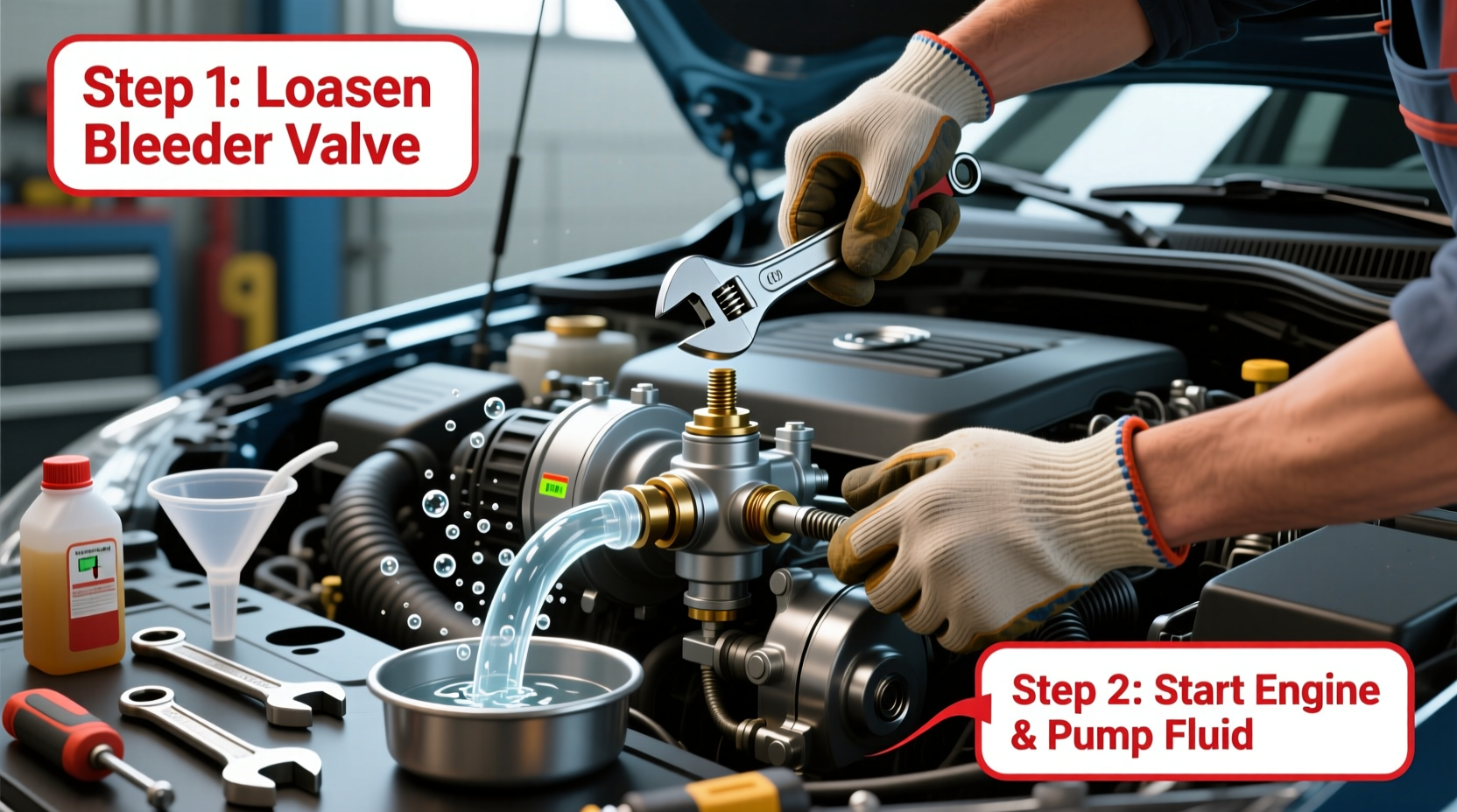 step by step guide to effectively bleed air from your power steering pump for smooth performance