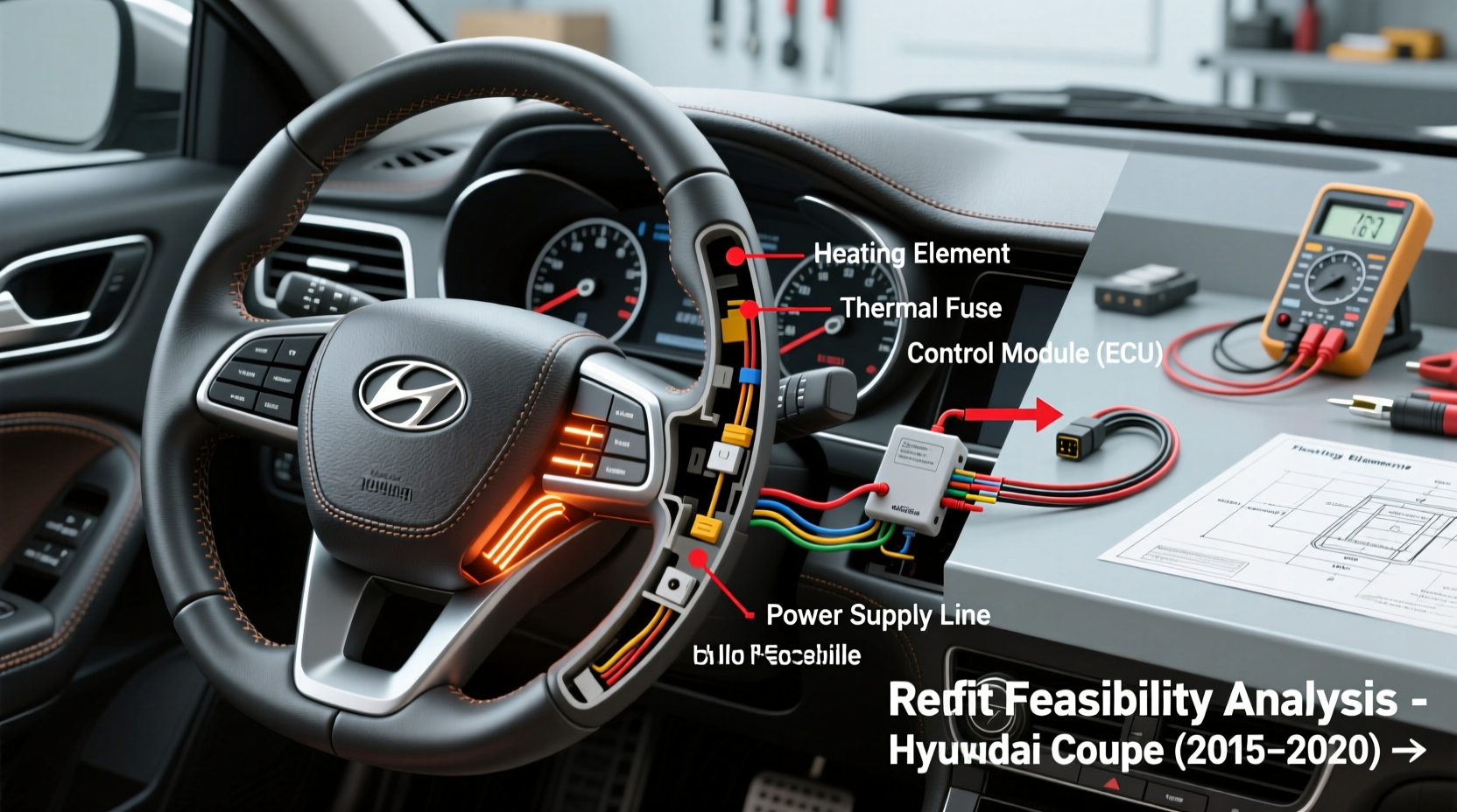 hyundai coupe heated steering retrofit