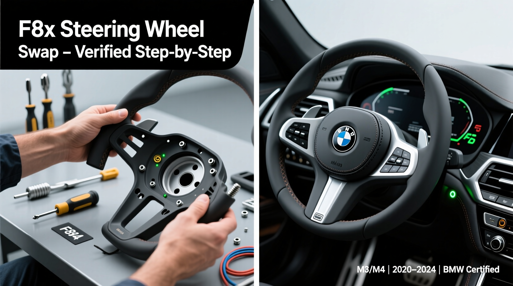 f8x steering wheel swap tutorial