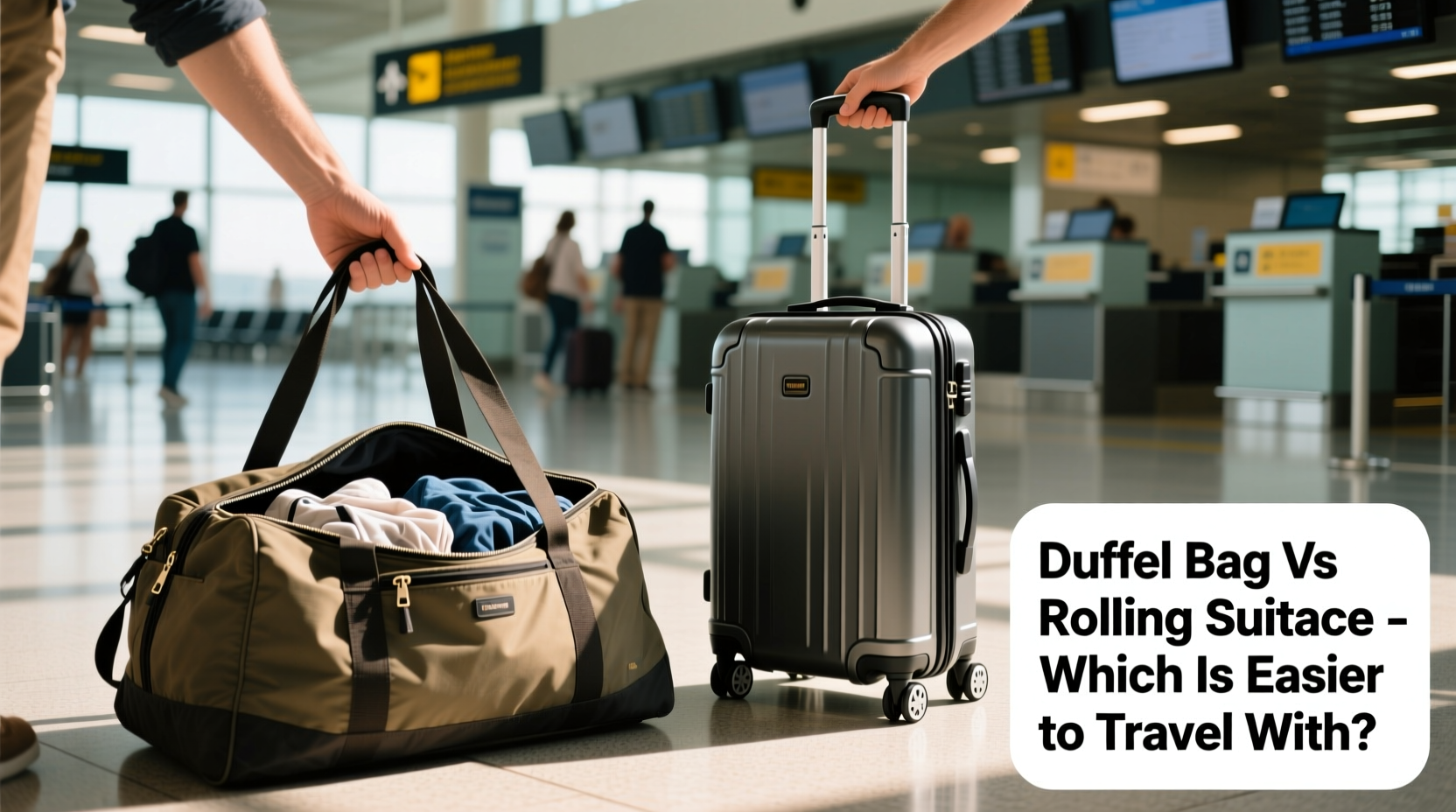 duffel bag vs rolling suitcase which is actually easier to travel with