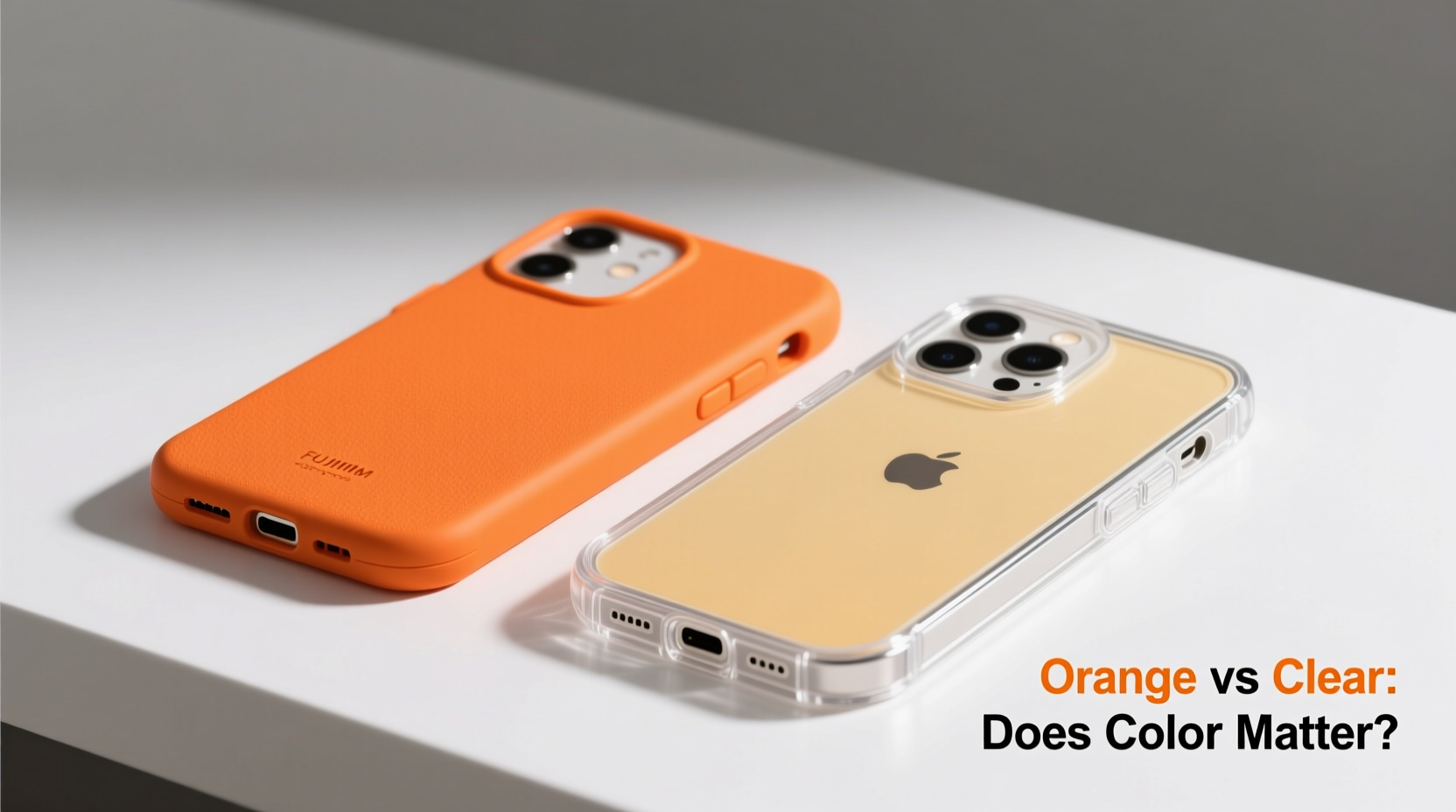 orange vs clear iphone case does the color actually matter or is clear always the way to go