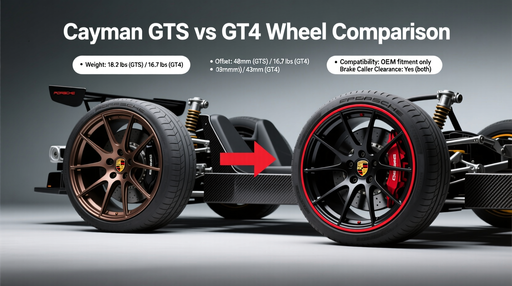 cayman gts vs gt4 wheel comparison