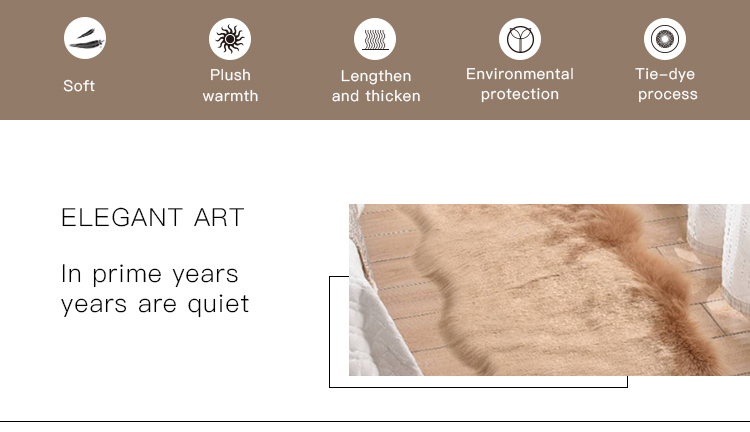 High quality modern style soft rectangle Artificial Wool Carpet Fake Wool Carpet Fur Carpet(图2)