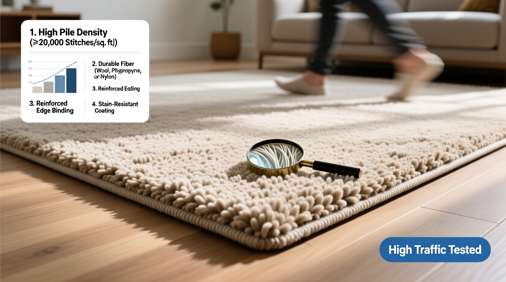 expert tips for choosing a durable carpet that withstands high traffic areas