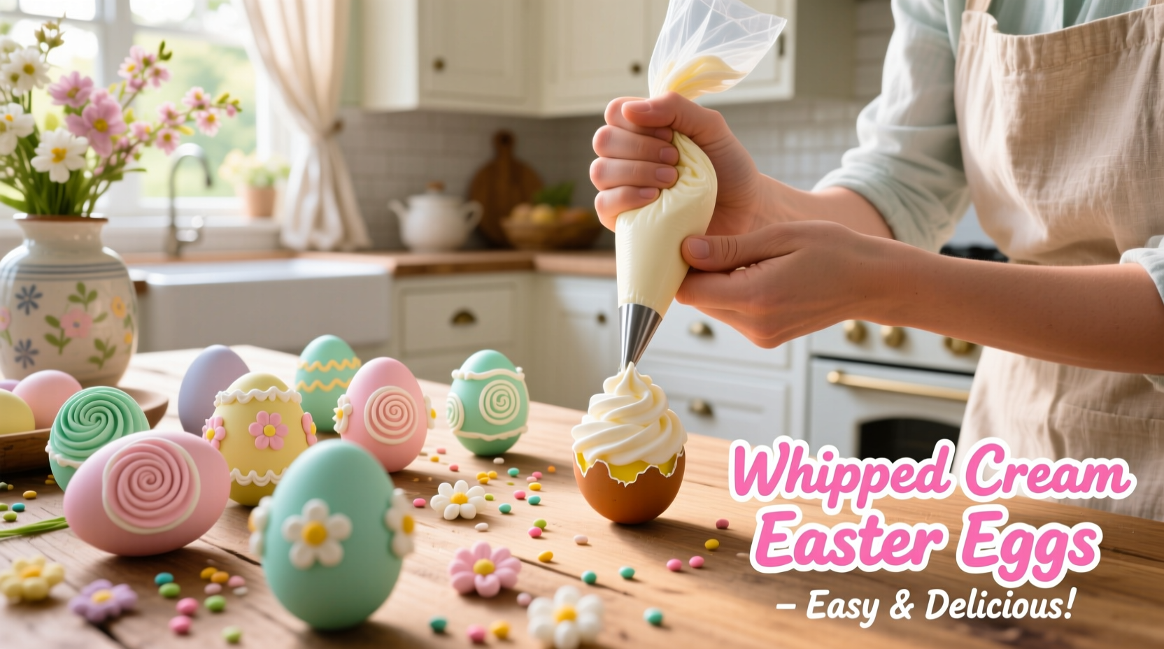 How to Make Easter Eggs with Whipped Cream at Home