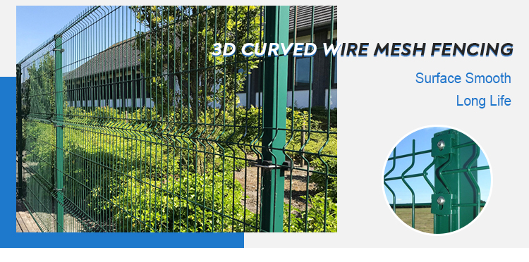 Factory price galvanized steel welded bending fence 3D curved metal welded wire mesh
