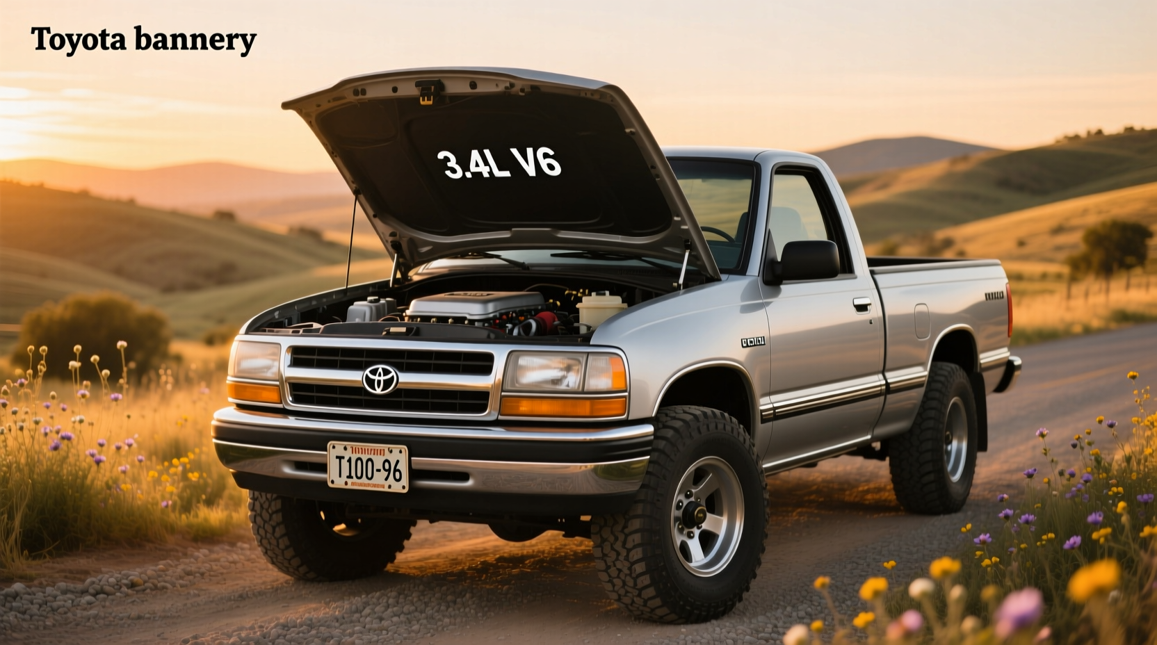 1996 Toyota T100 pickup truck showing front three-quarter view