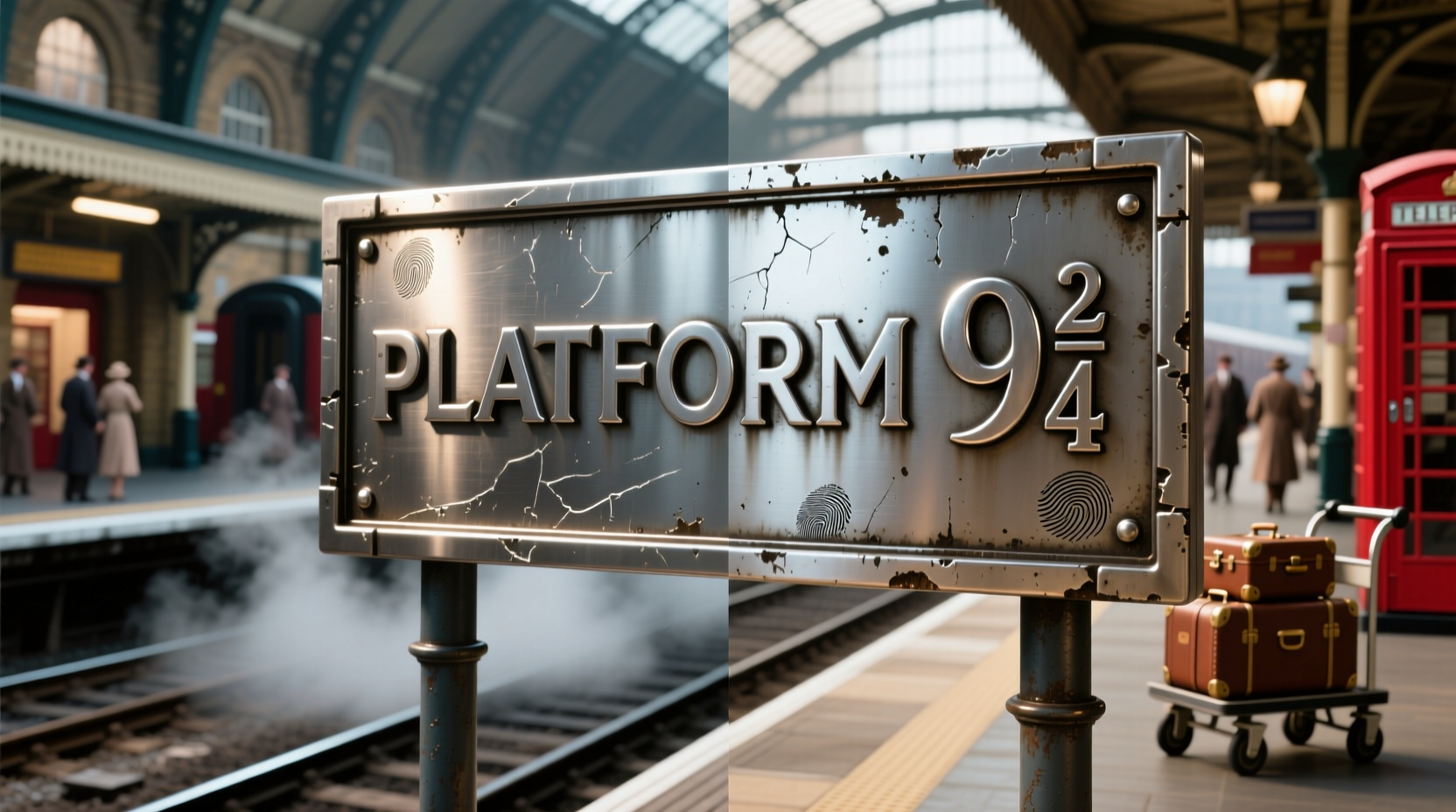 platform 9 3 4 sign does the metal one look more real than 3d art