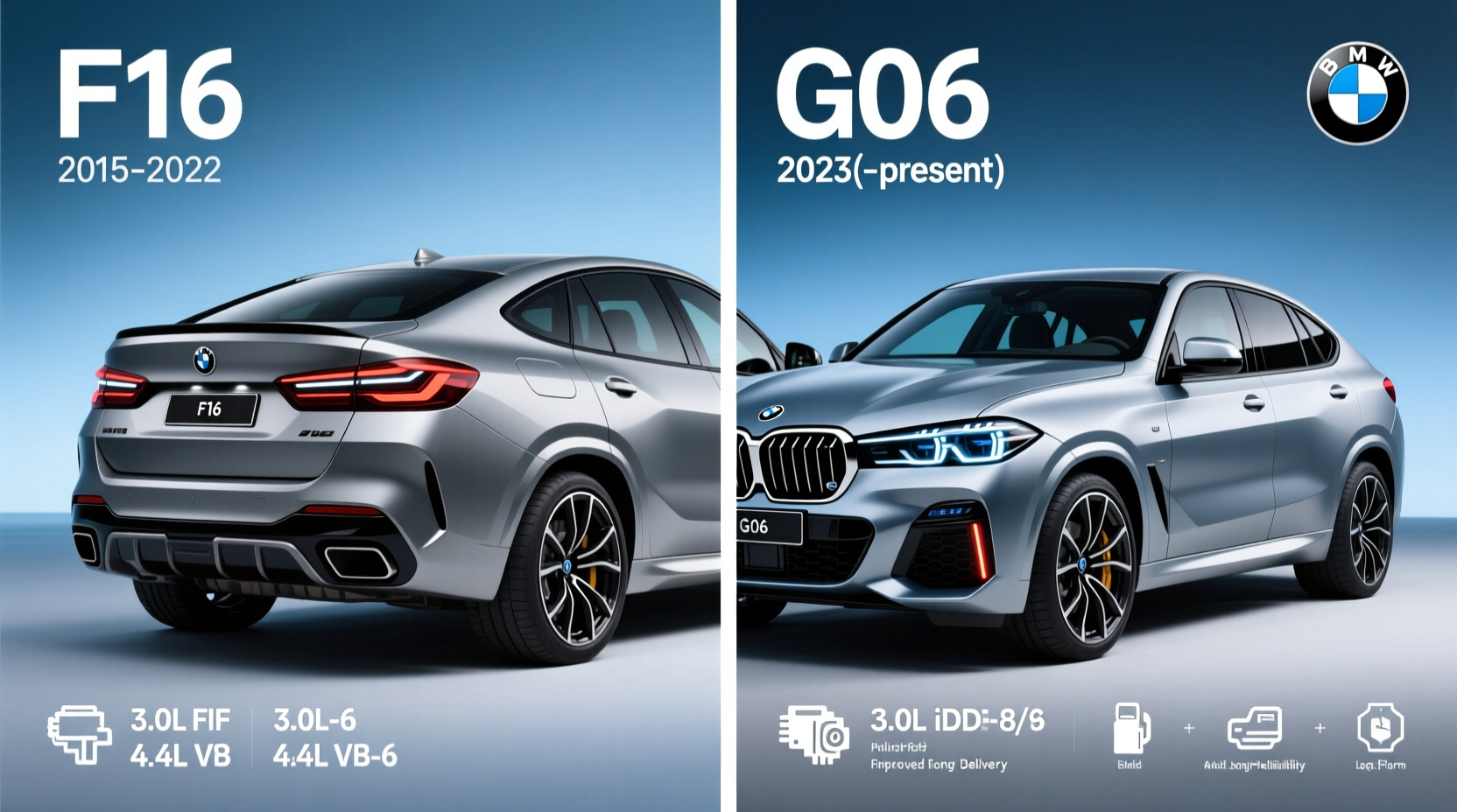 x6 f16 vs g06 comparison