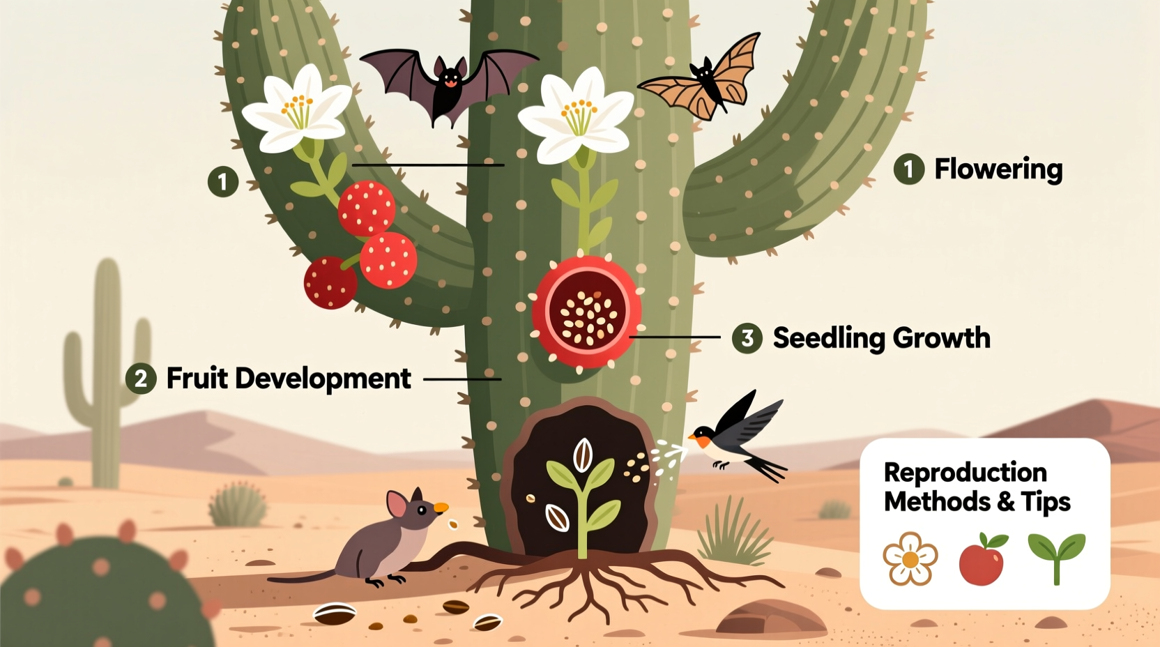 How Does the Cactus Reproduce? Methods & Tips