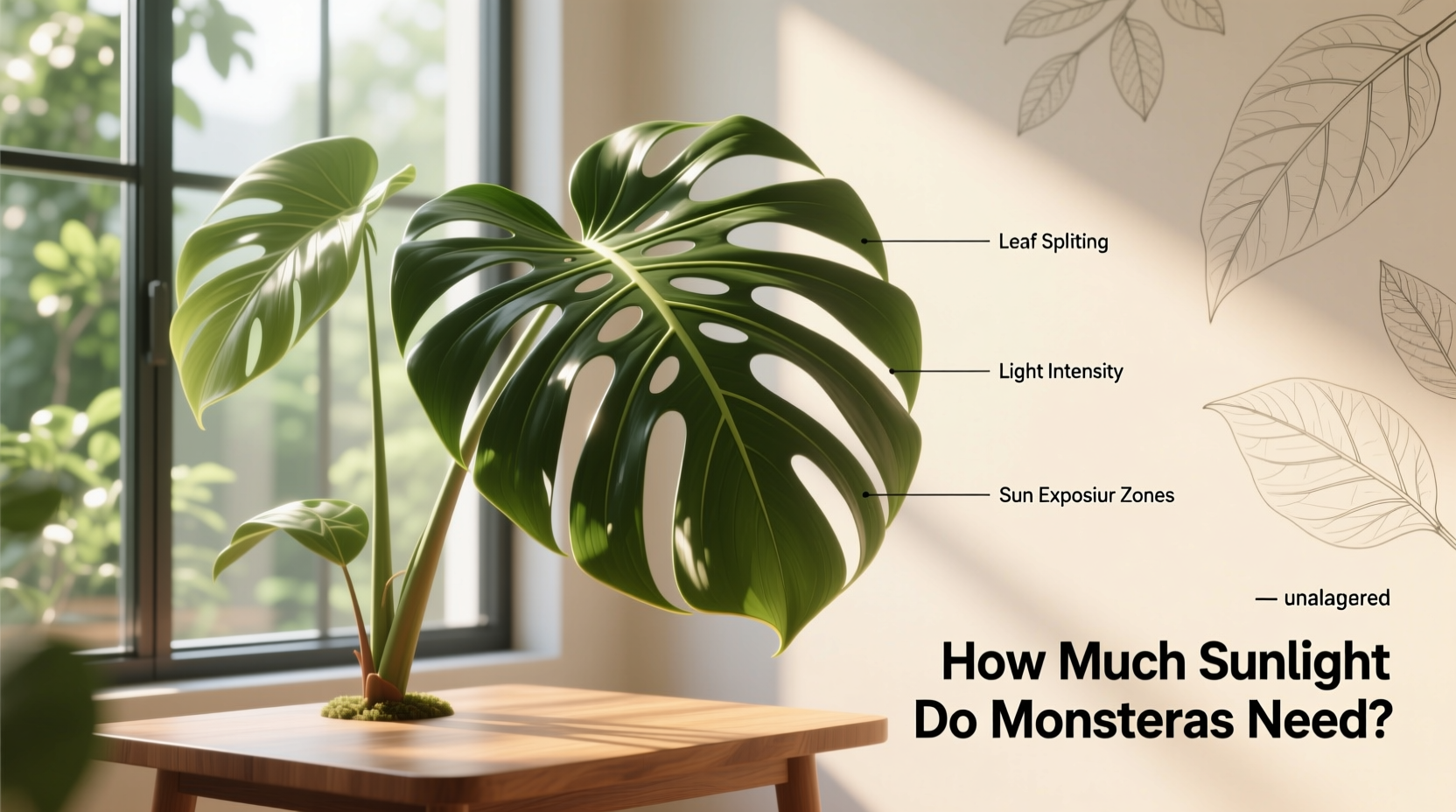 how much sunlight do monsteras need
