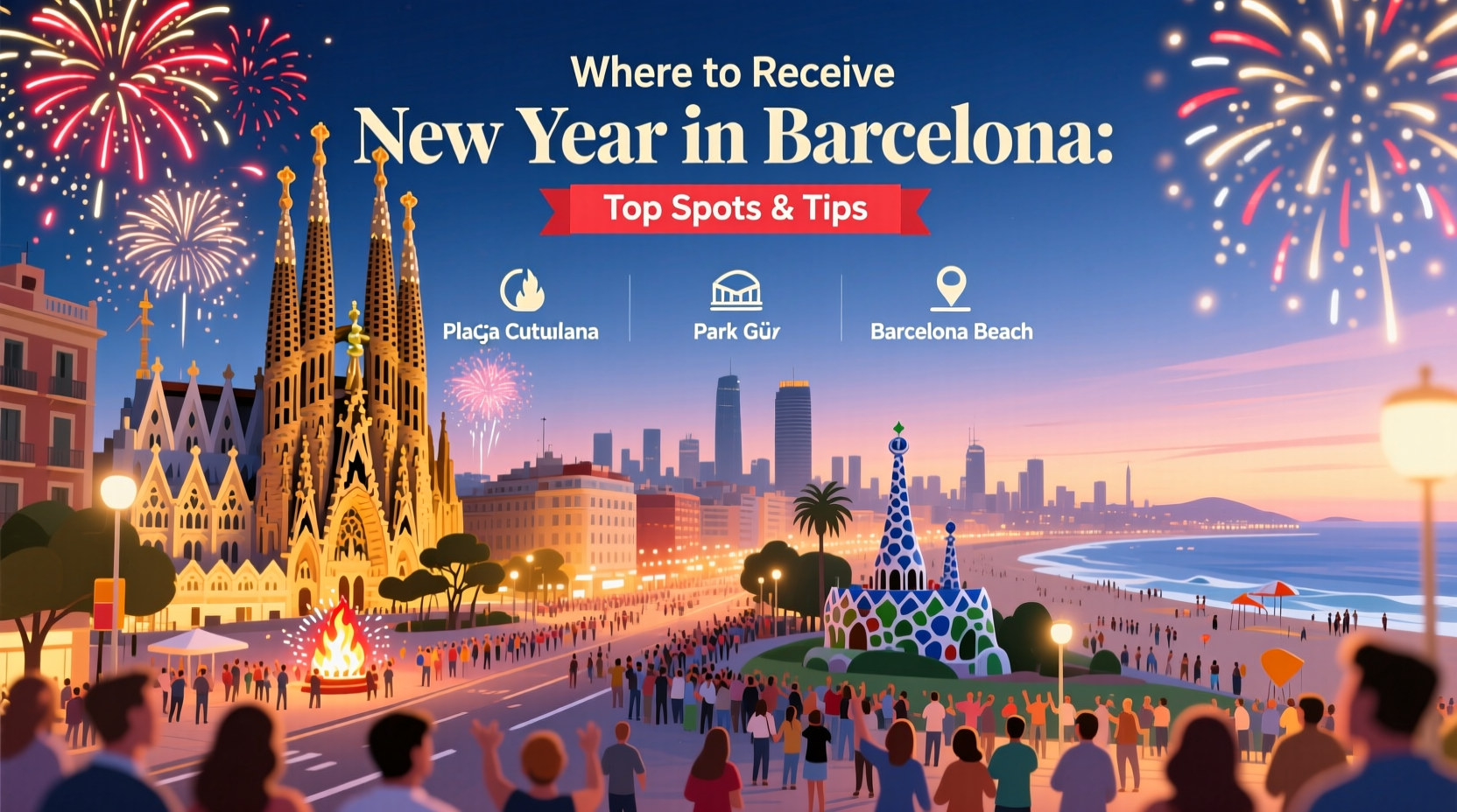 where to receive new year in barcelona