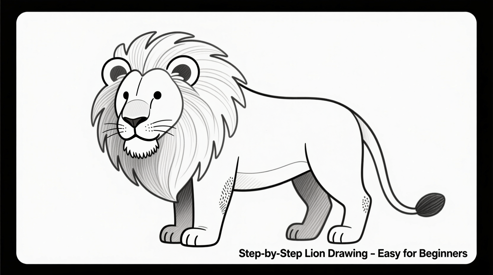 simple step by step guide to drawing a lion for beginners