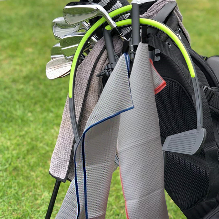 custom woven pattern embroidered transfer print golf towel for golf waffle super absorbent sublimation