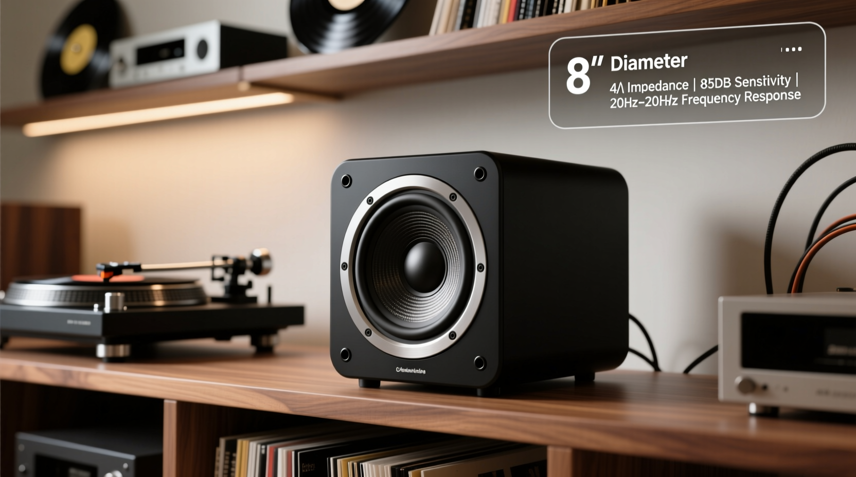 8 inch 4 ohm bookshelf speaker