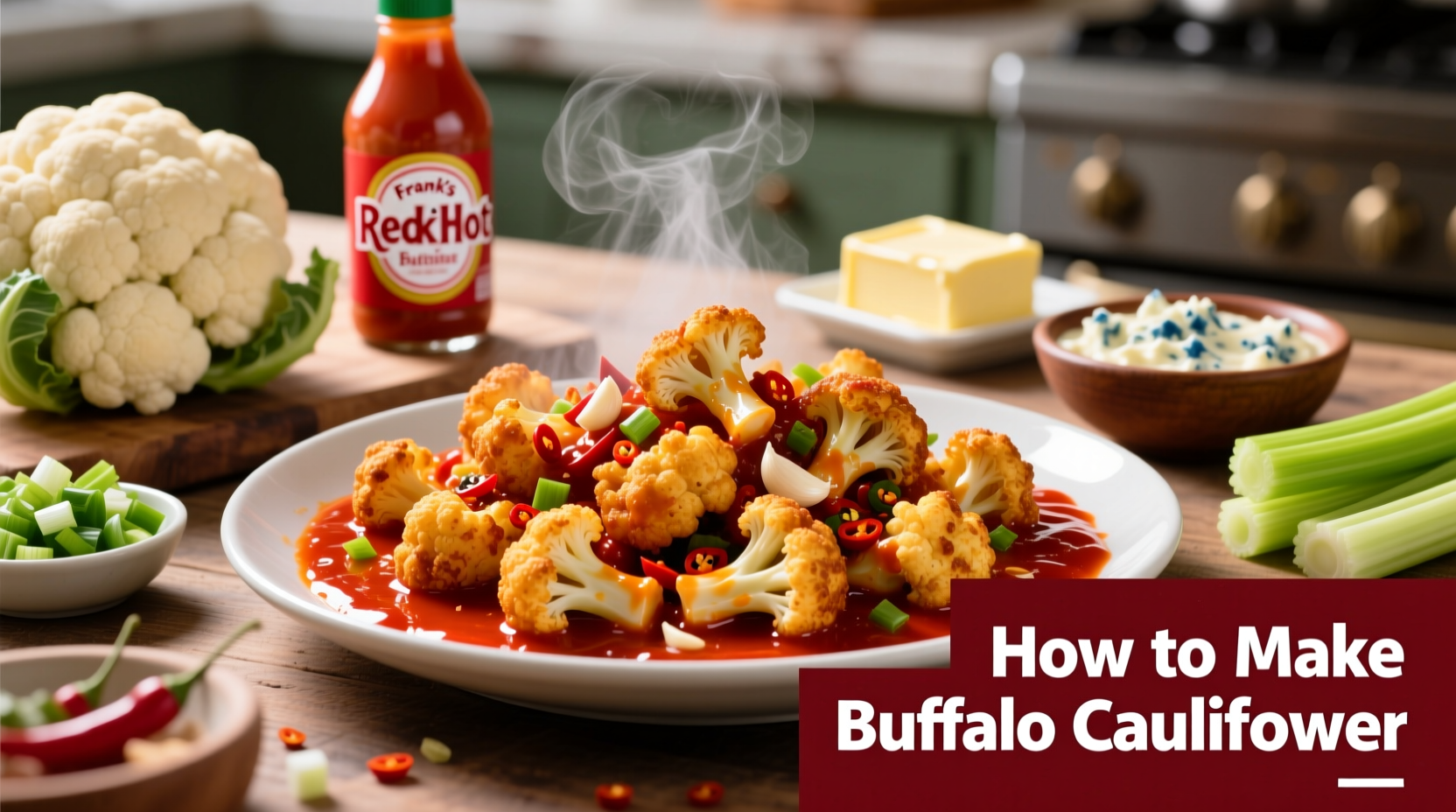 How to Make Crispy Buffalo Cauliflower - Easy Recipe