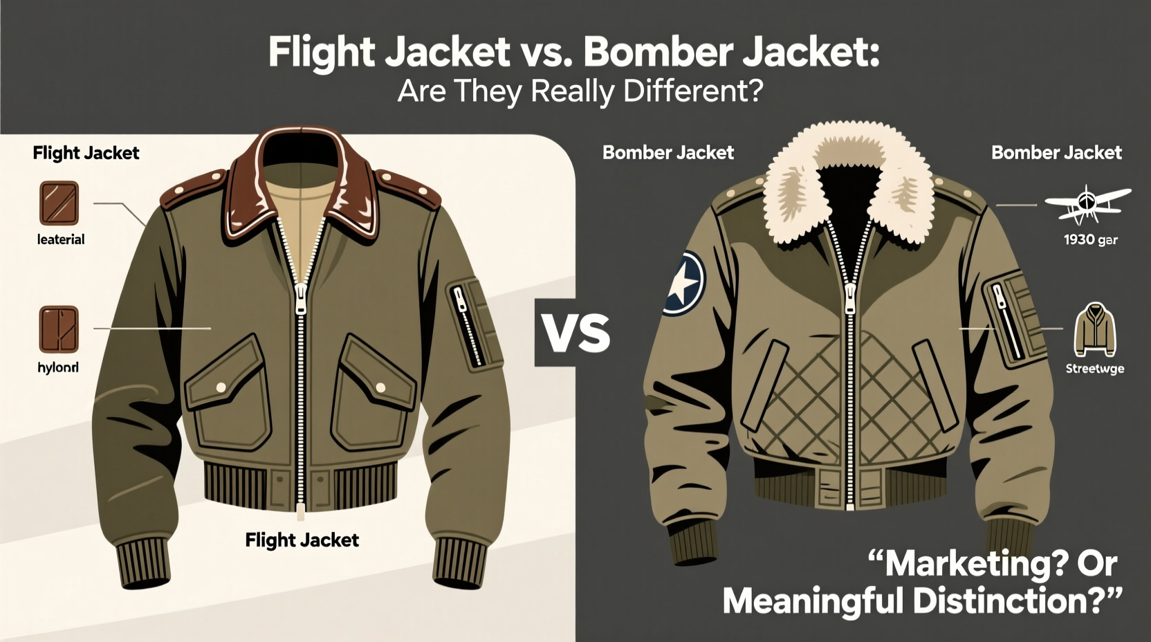 flight jacket or bomber jacket are they really that different or just marketing