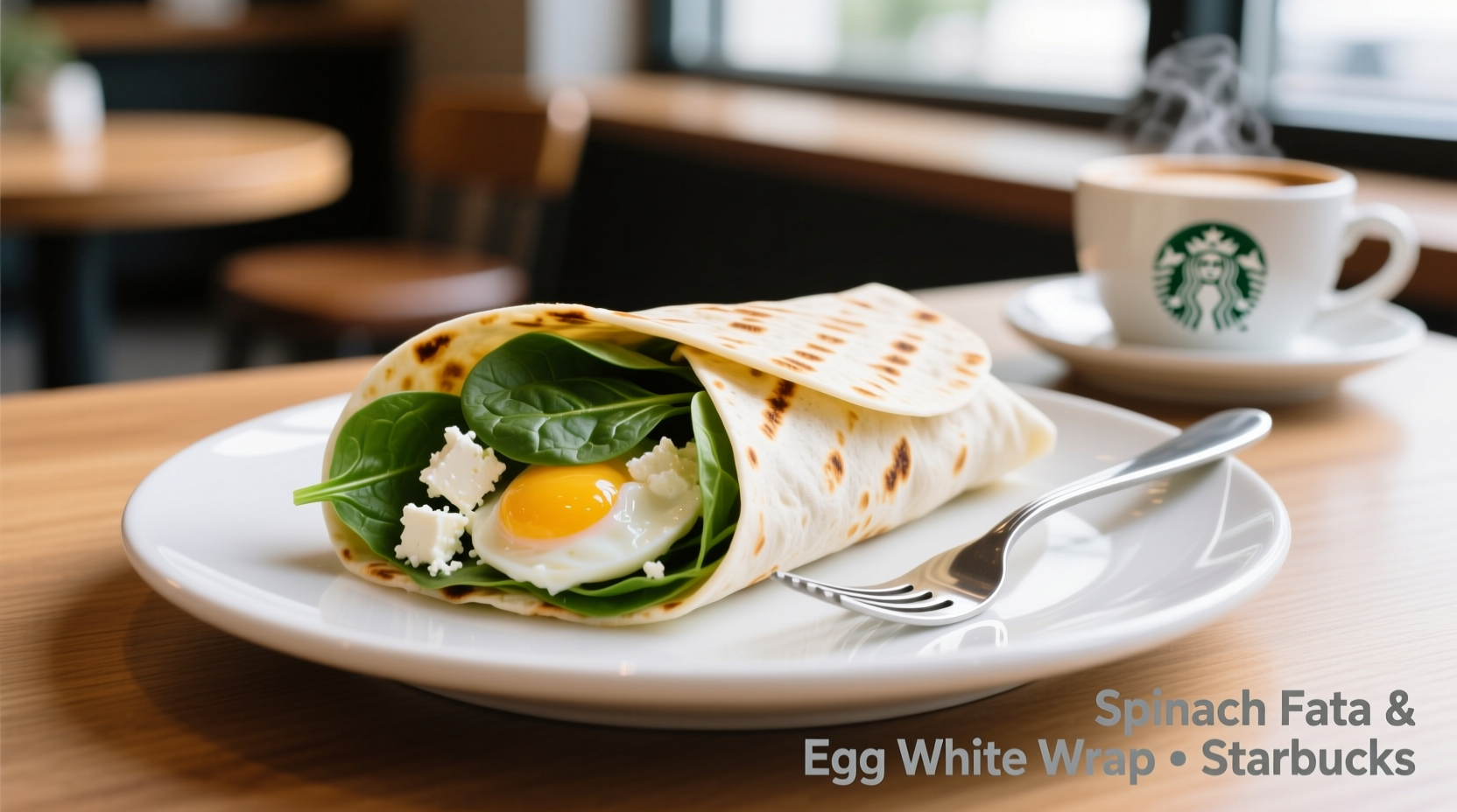 Spinach Feta Egg White Wrap in natürlicher Umgebung