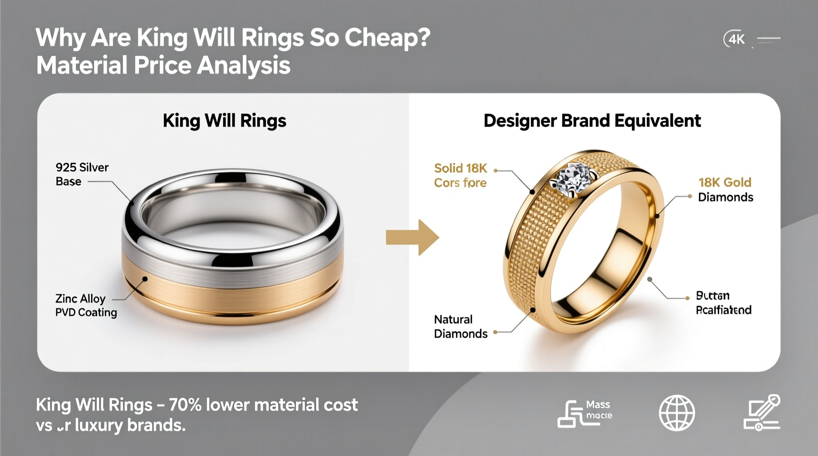 why are king will rings so cheap material price analysis