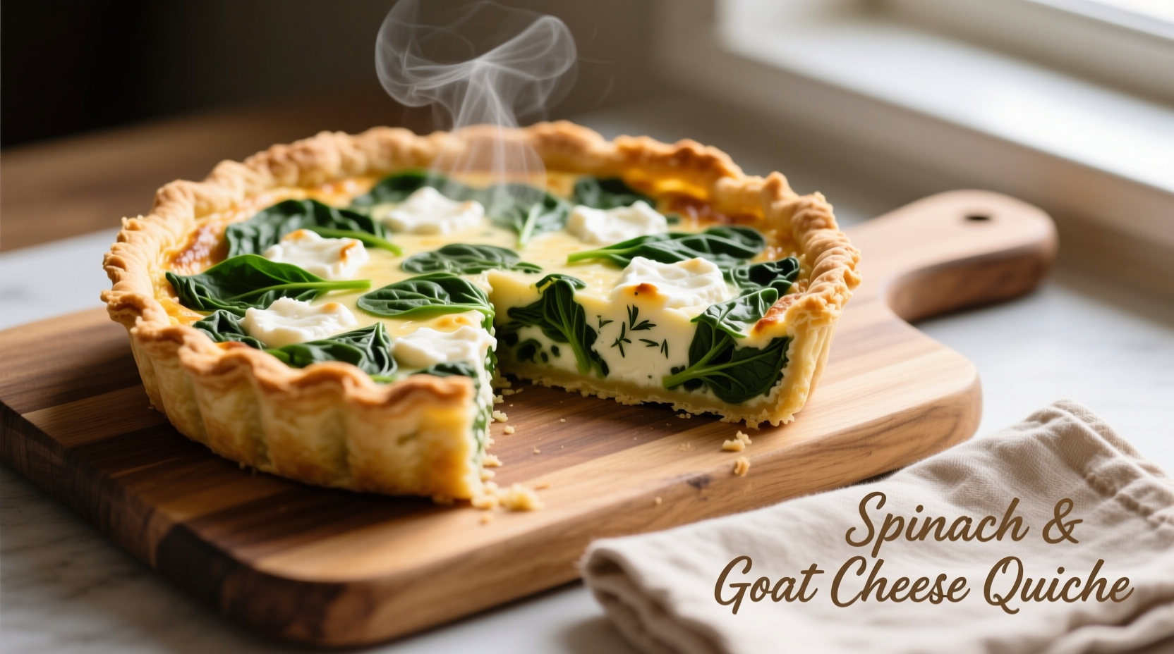 Perfect Spinach and Goat Cheese Quiche Recipe in 60 Minutes
