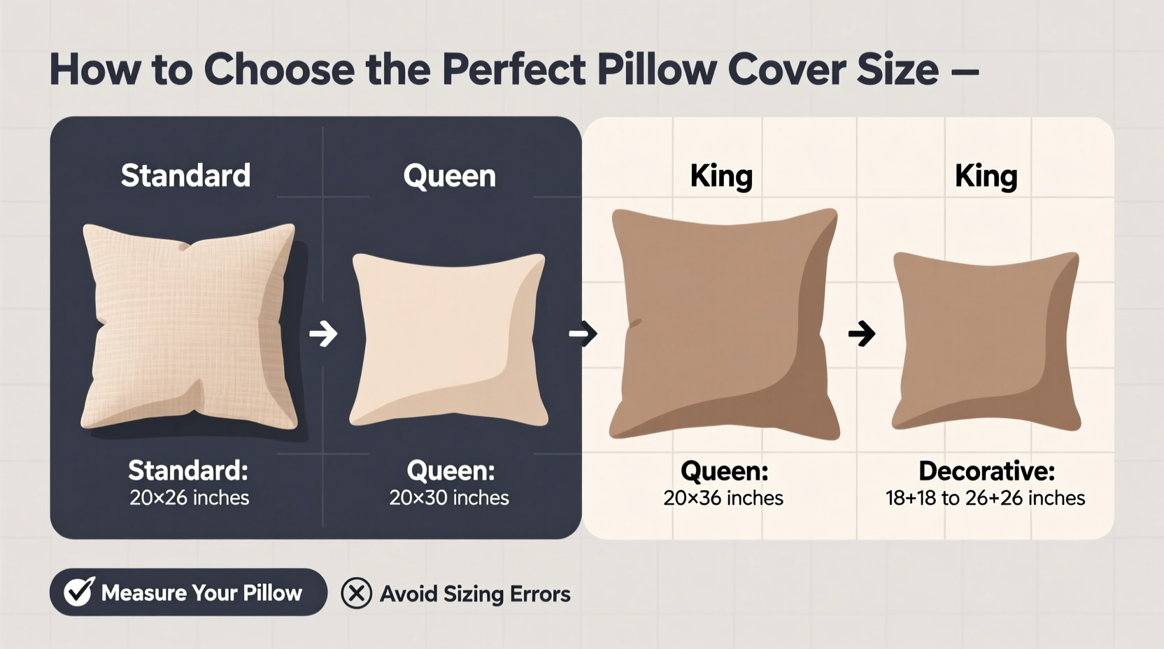 how to choose the perfect pillow cover size a step by step guide to flawless fit