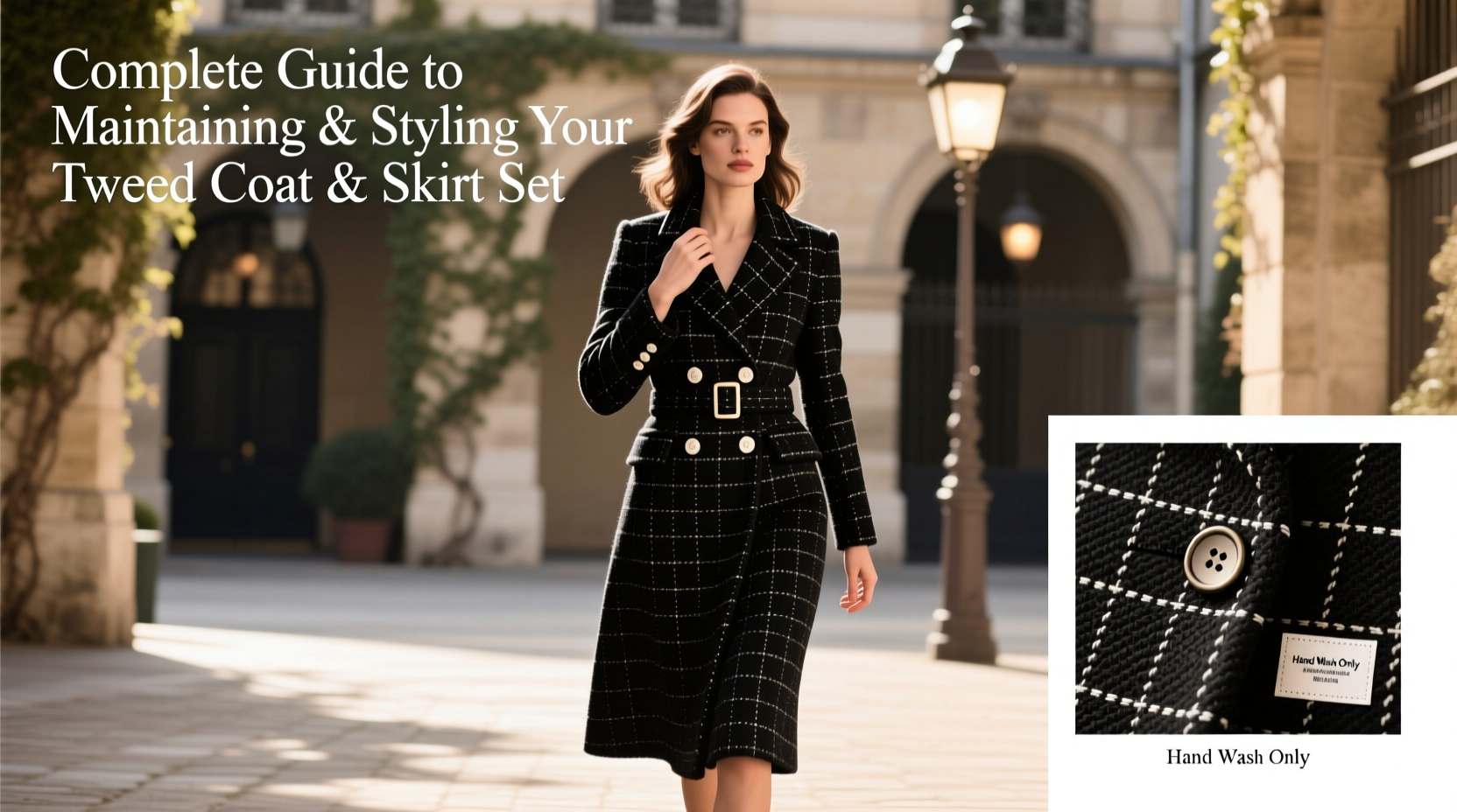 complete guide to maintaining and styling your tweed coat and skirt set for lasting elegance
