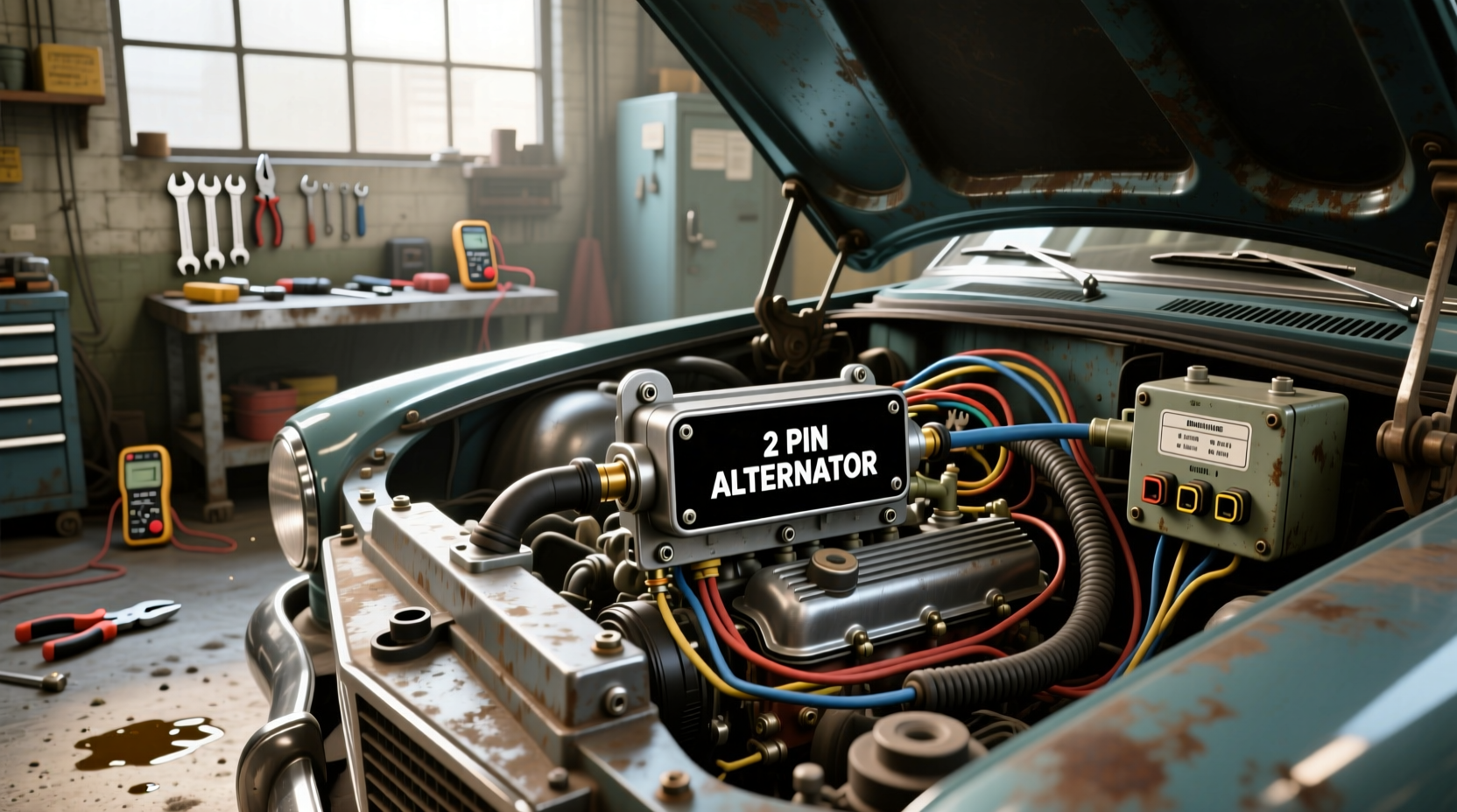 2 pin alternator wiring guide