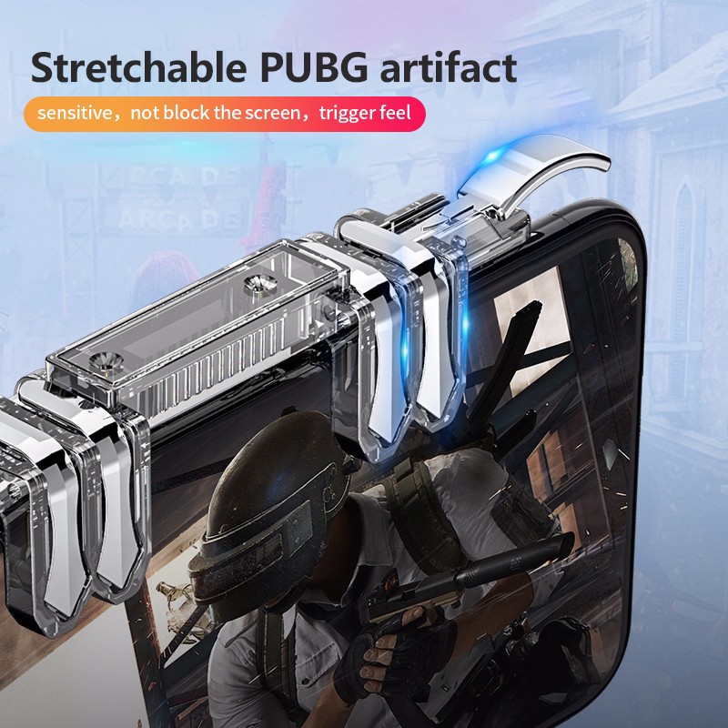 K19 Mobile Phone Gaming Trigger for PUB Game Mobile Gamepad Fire Button Aim Key L1R1 Gaming Shooter PUB Game Controller r20