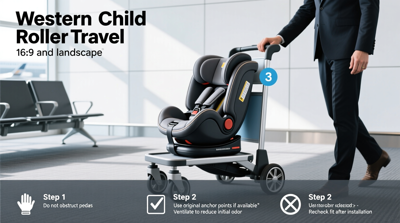 airport child car seat roller travel cart and transporter