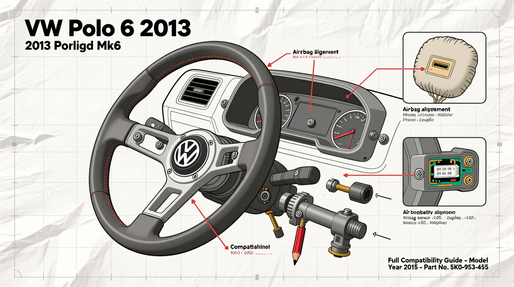replace steering wheel vw polo 6 2013