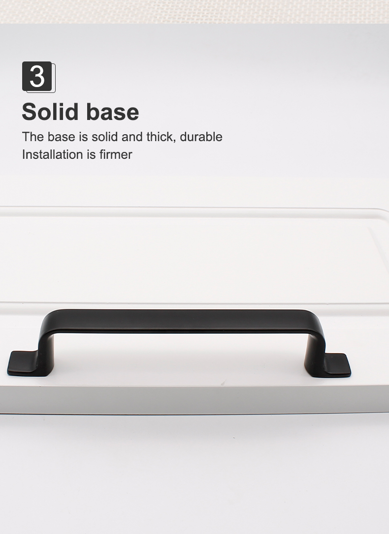 Nordic Decorative Cabinet Wardrobe Door Drawer Handle, Zinc Alloy U-Shape Matte Black Modern Furniture Small Handle & Knobs //