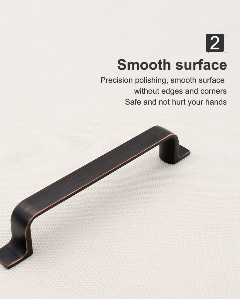 Nordic Decorative Cabinet Wardrobe Door Drawer Handle, Zinc Alloy U-Shape Matte Black Modern Furniture Small Handle & Knobs //