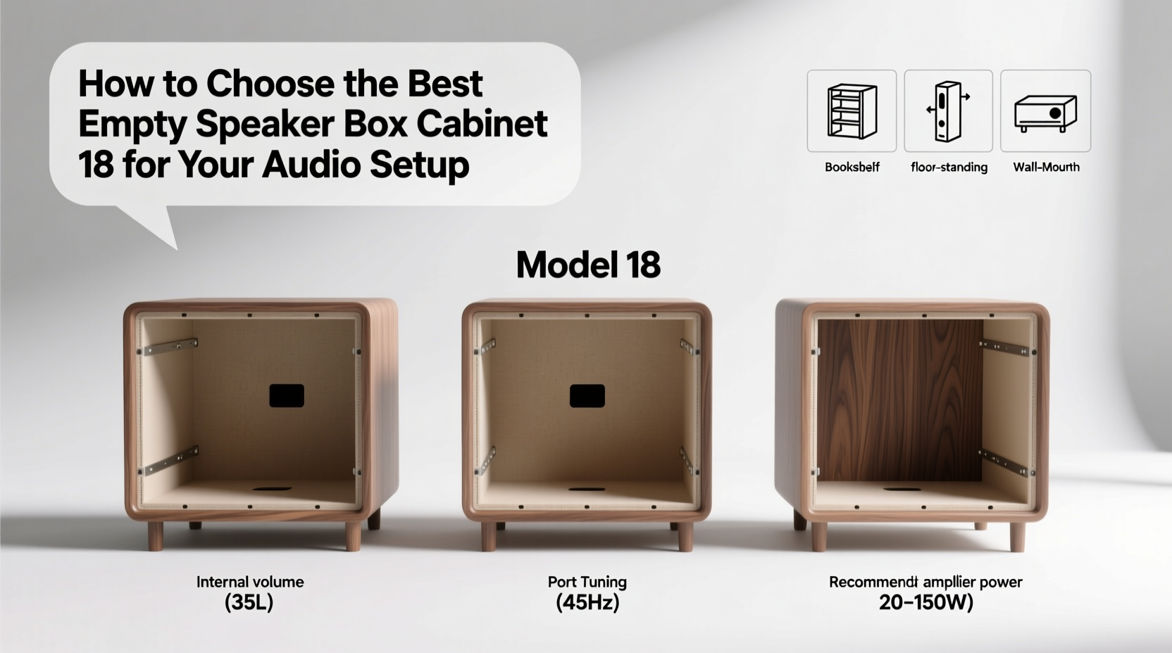 empty speaker box cabinet 18