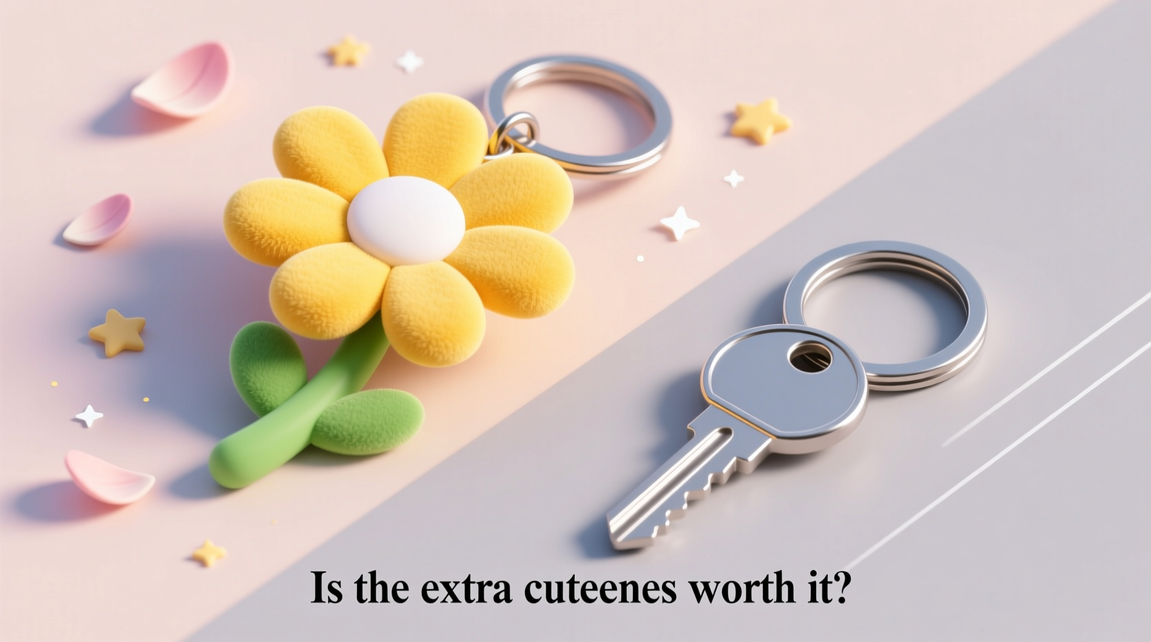 daisy keychain vs plain keychain is the extra cuteness worth it