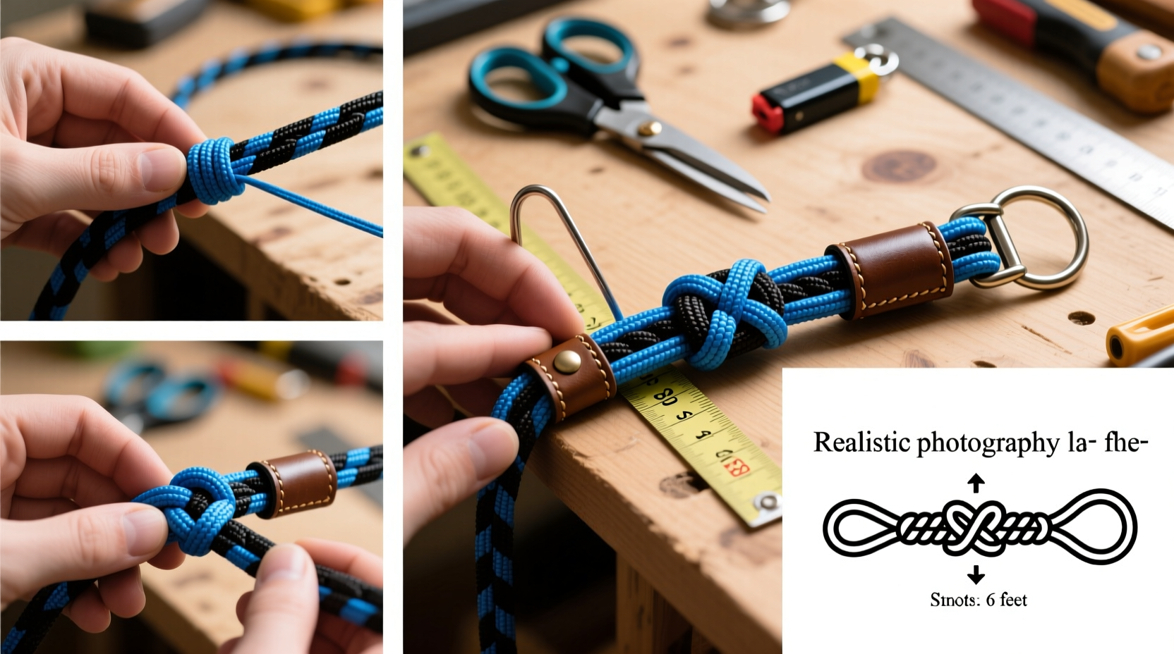 mastering the craft step by step guide to making a durable 6 strand paracord dog leash at home