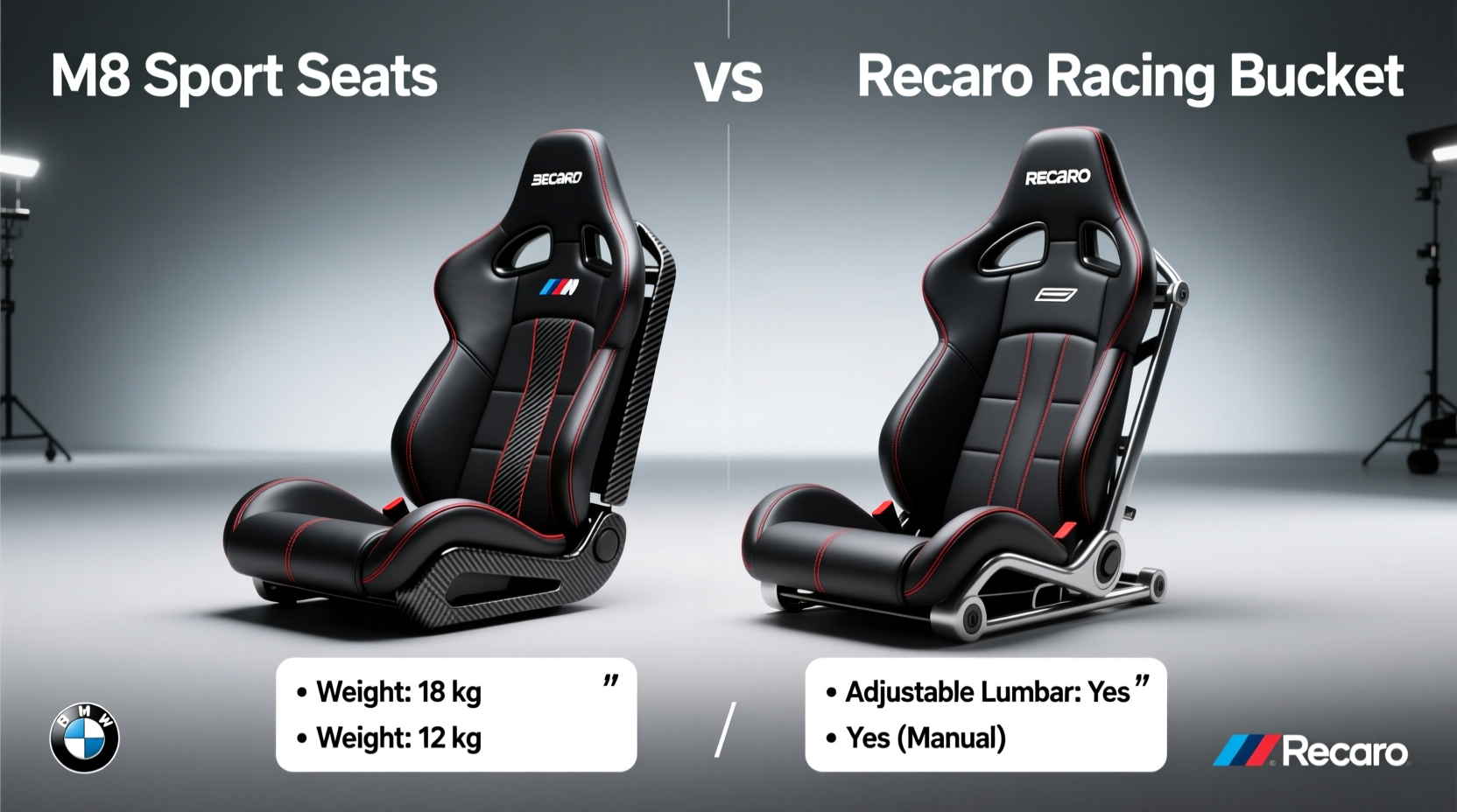m8 vs recaro bucket seats